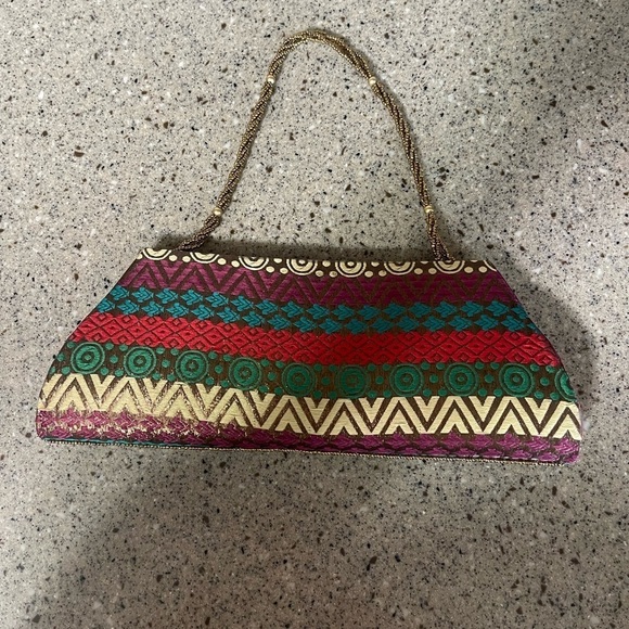 Embroidered Hand Beaded Small Evening Purse - Picture 2 of 4